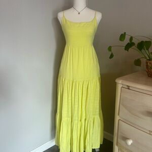 Haute Hippie Vibrant Yellow Maxi Dress